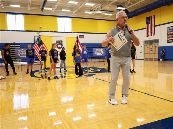 Northwood Elementary last stop for launch of Team Tressel Fitness Challenge