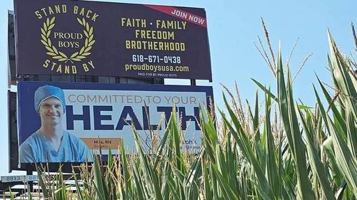 Proud Boys news: Billboard promoting far-right group springs up near Breese, Illinois, outside St. Louis