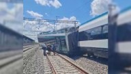 SE DESCARRILA el Tren Maya en la estación de Izamal, Yucatán