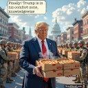 Trump hands out pizzas to National Guard troops in DC