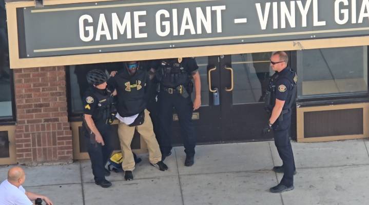 Man about to get into fight arrested for felony warrant downtown Fargo