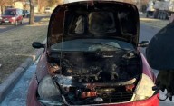 Un auto se incendió en la Circunvalación