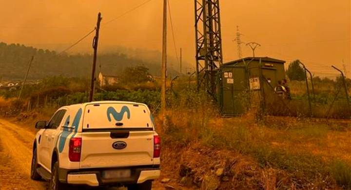 Telefónica despliega un dispositivo para garantizar la conectividad en zonas afectadas por los incendios