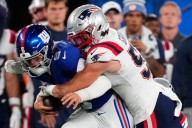 Jaxson Dart throws TD, fumbles, gets banged up in first Giants start