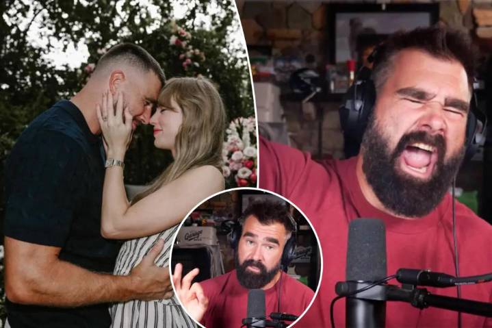Jason Kelce loses it over Travis Kelce, Taylor Swift engagement