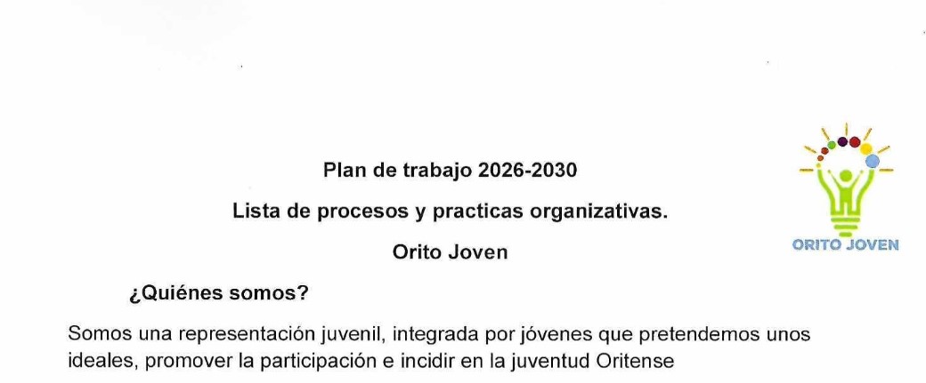 Plan de Gobierno Juvenil Orito 2026