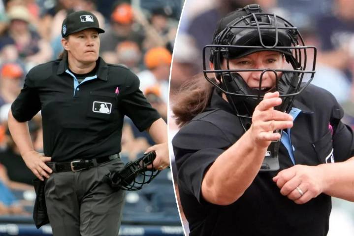 Jen Pawol's reaction to making history as MLB's first woman umpire