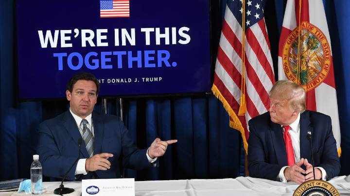 DeSantis says Trump isn’t trying to ban mail voting in Florida