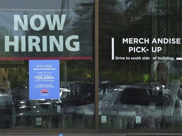 U.S. applications for jobless benefits fell last week as layoffs remain low