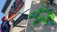 Someone keeps throwing bags full of dog poop onto LGBTQ+ resource center building in Bell
