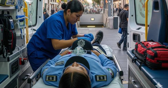 Hospitalizan a mujer policía de CDMX tras ser golpeada en Metro Mixcoac: ¿quién la agredió y por qué?
