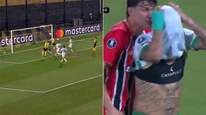 ¿Error de Arias? Mira el gol con que Peñarol de Cortés ganó a Racing en la Libertadores y la insólita situación en el Atlético Nacional