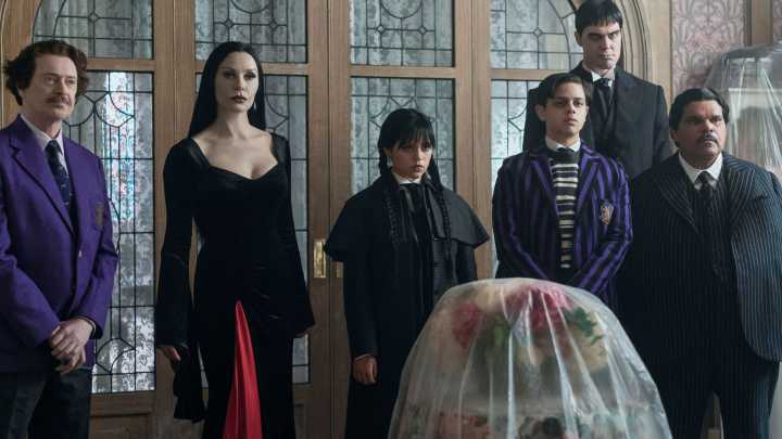 Wednesday cast members look totally unrecognizable from their spooky characters at NYC bash with pal Lady Gaga