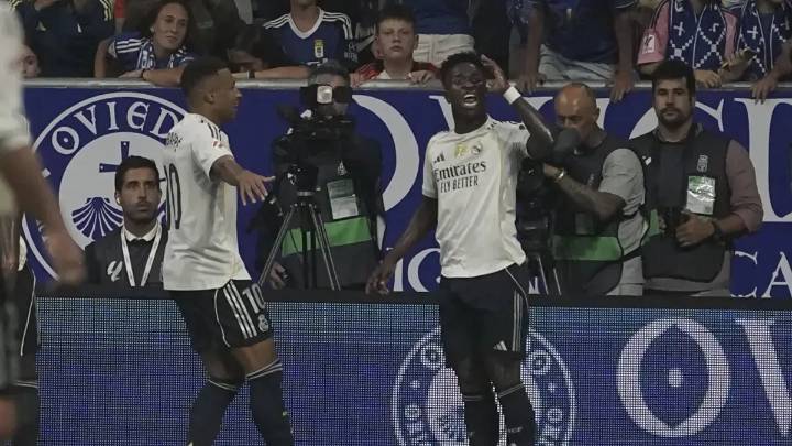 Video | Vinícius, en el centro de la polémica tras sus provocadores gestos en el triunfo del Real Madrid sobre el Oviedo