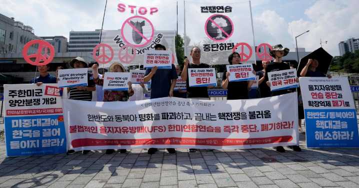 South Korean and U.S. militaries begin annual summertime drills to cope with North Korean threats