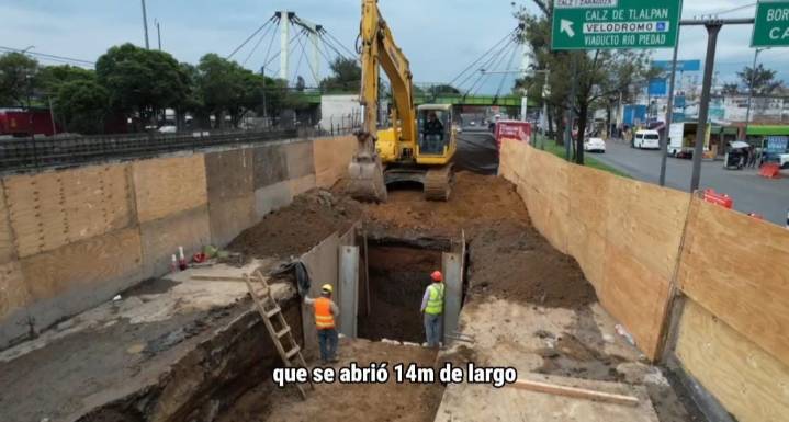 Socavón en calzada Ignacio Zaragoza quedará reparado la próxima semana: Brugada