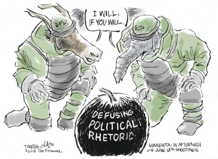 Trygve Olson cartoon: Political rhetoric