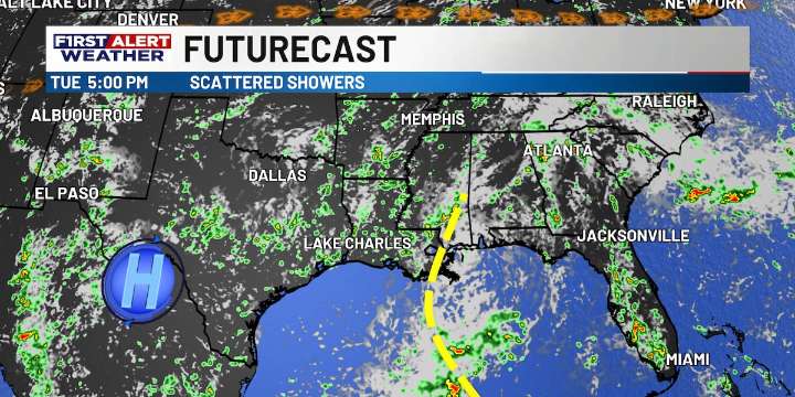 First Alert Forecast: Scattered showers likely over the next few days