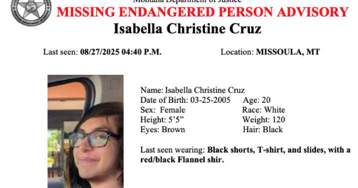 Missing Endangered Person Advisory cancelled, Missoula woman found safe