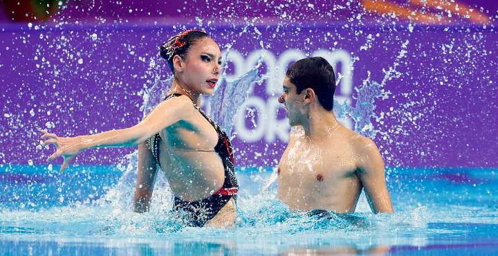 México brilla con dos oros en natación artística en Panamericanos Junior 2025