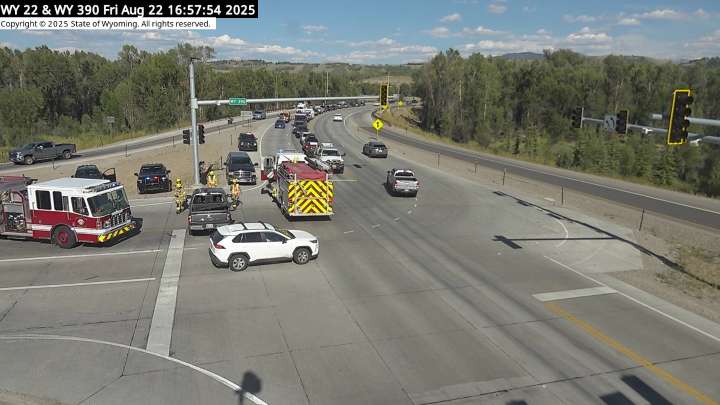 Heads up: Crash reported on WY22, expect delays