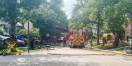 Fire displaces family of four, several agencies respond