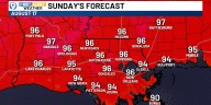 Hot, humid Sunday. Some relief next week.