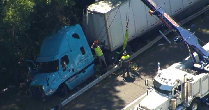 Tractor-trailer crash on I-85 in Orange County causes miles