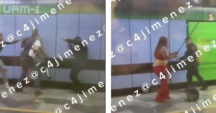 Dan escobazos a policía del Metro CDMX; vagoneros ‘gandallas’ (VIDEO)