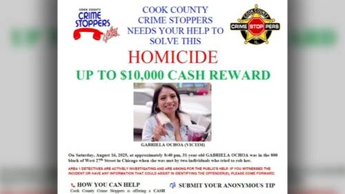 Bridgeport, Chicago shooting: $10,000 reward offered after Gabriela Ochoa shot, killed during armed robbery on West 27th Street