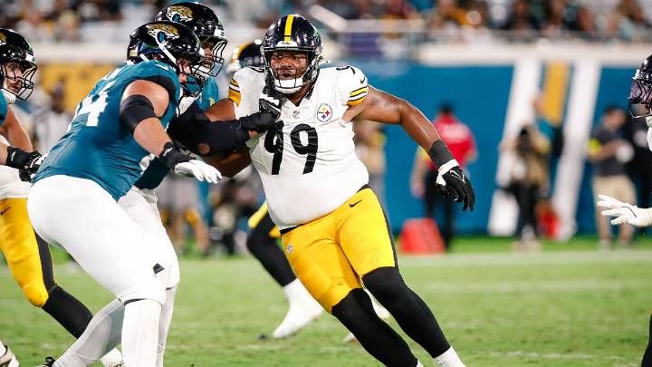 Steelers’ Derrick Harmon carted off with injury during preseason tilt vs. Panthers