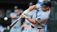 Jakob Marsee making a solid impression in 1st major league action with the Miami Marlins