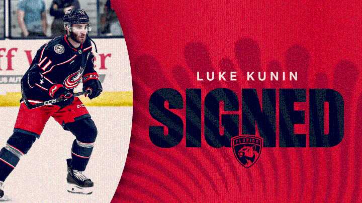 Florida Panthers Agree to Terms with Forward Luke Kunin on a One