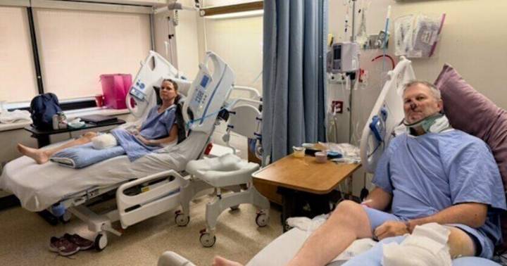 Ontario couple both recovering from leg amputations after motorcycle crash near Orillia: ‘At least we have each other’