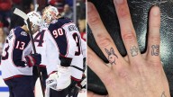 Merzlikins gets No. 13 tattoo in memory of Gaudreau 