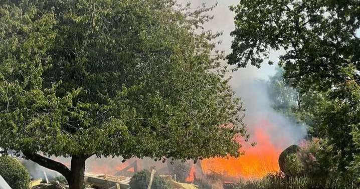 Devon house reduced to rubble after explosion
