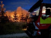 Fire crews spend fifth day at fire at Langdale Moor on the North Yorkshire Moors