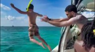 VIDEO: Jayson Tatum Hilariously Pushes Deuce Into Water During Family Vacation