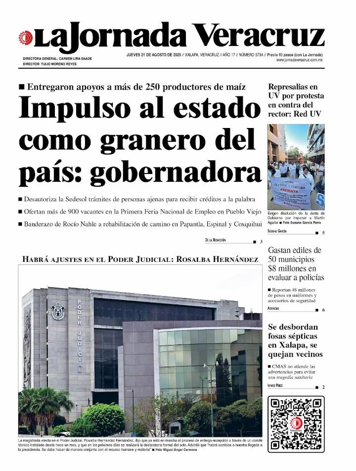 Portada del 21 de agosto de 2025