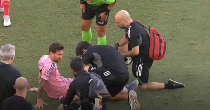 Lionel Messi sale lesionado a los 10 minutos en la Leagues Cup y enciende las alarmas