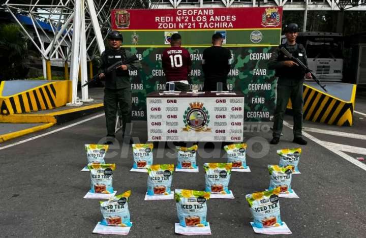 Transportaban 39 Kg de «Tusi» en paquetes de té instantáneo desde Colombia hasta Anzoátegui
