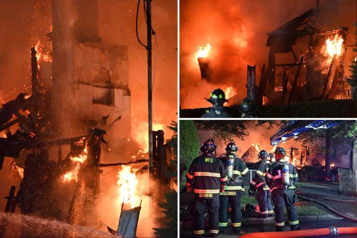 New Jersey synagogue engulfed by flames as rabbi, family 'luckily' escape inferno