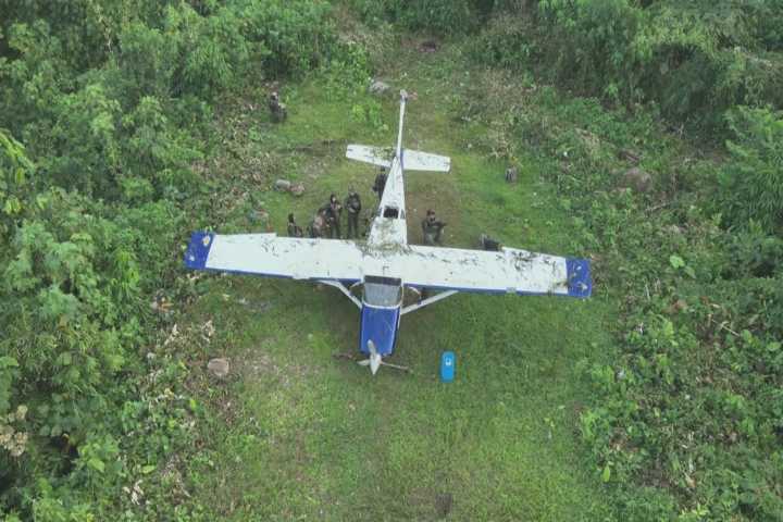 Fuerzas del orden capturan una avioneta que sería empleada para el traslado de droga
