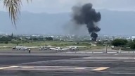 Aeronave se accidenta durante maniobra de aterrizaje en el Aeropuerto de Cuernavaca