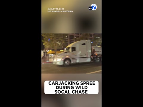 Suspects steal multiple vehicles, including big rig, in chase
