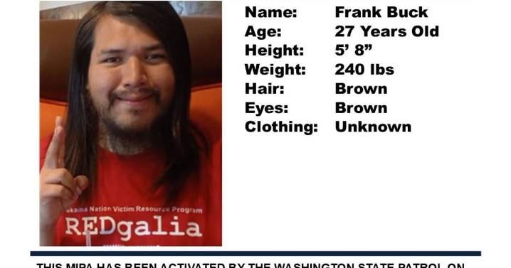 Missing Indigenous Person Alert: Frank Buck last seen early this month in Spokane