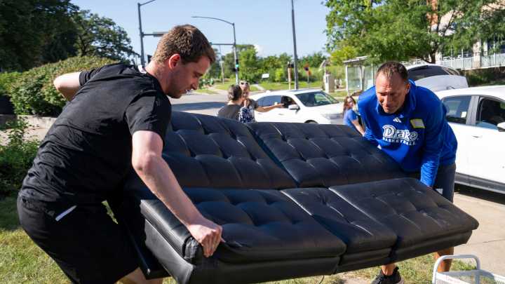See photos as Drake University students return to campus