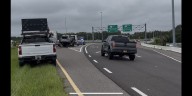 Car careens off interchange between 75 and 64 in Bradenton