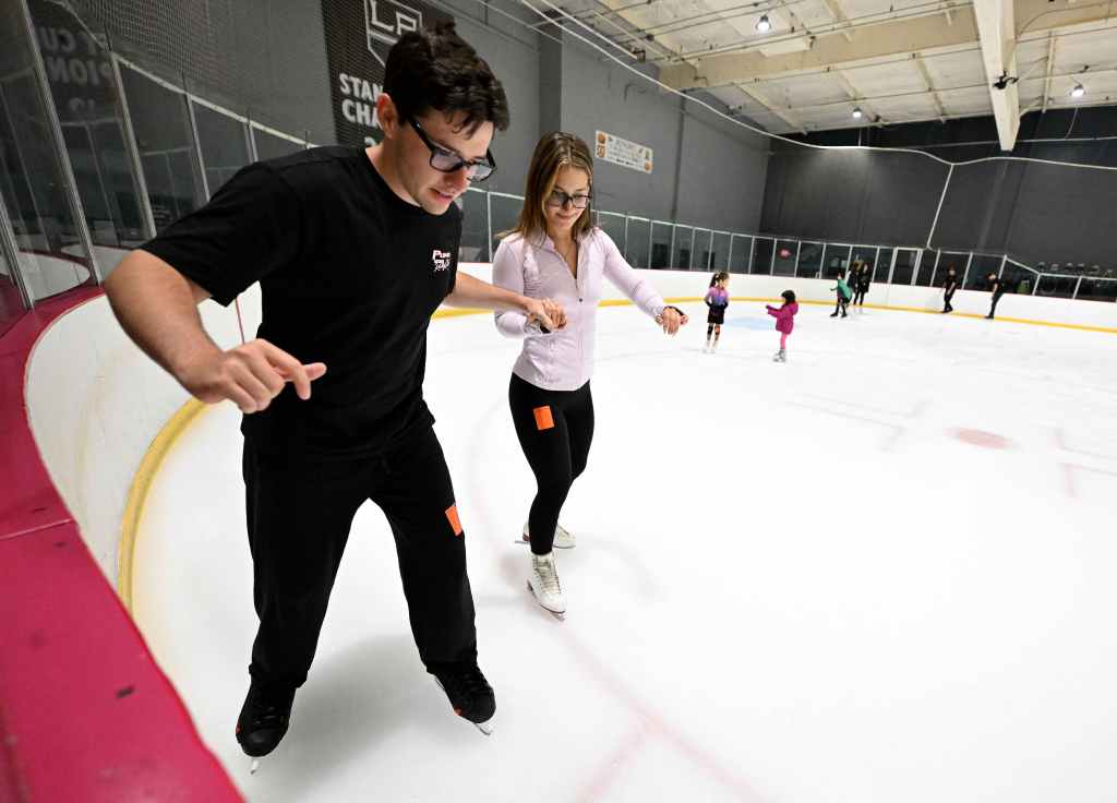 Riverside ice rink brings relief from scorching heat