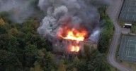 Woolton Hall fire LIVE: Huge Liverpool building blaze and 'stay away' warning